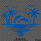 Sunset Tropical Island Beach Scene Dolphins And Seagulls Vinyl Decal