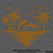 Sunset Tropical Island Beach Scene Dolphins And Seagulls Vinyl Decal