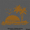 Sunset Palm Trees Tropical Island Beach Scene Vinyl Decal