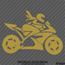 Sport Bike Girl Motorcycle Silhouette Vinyl Decal