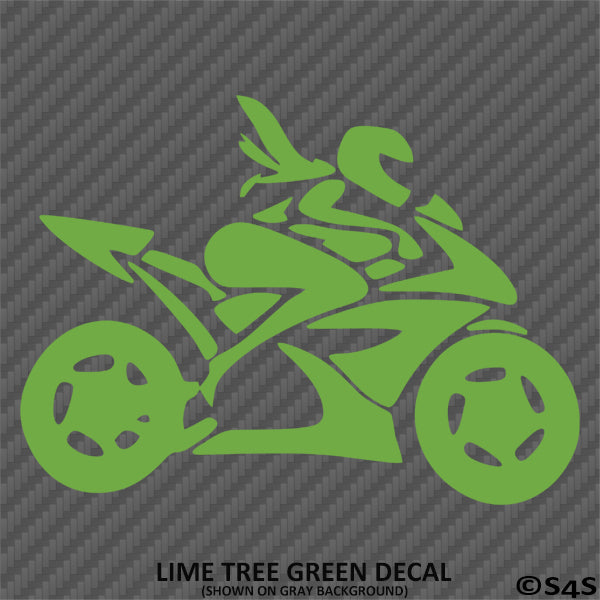 Sport Bike Girl Motorcycle Silhouette Vinyl Decal