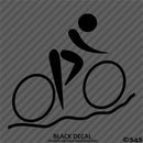 Cyclist Silhoutte Vinyl Decal