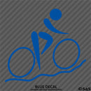 Cyclist Silhoutte Vinyl Decal