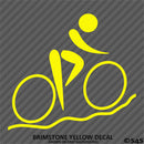 Cyclist Silhoutte Vinyl Decal
