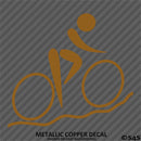 Cyclist Silhoutte Vinyl Decal