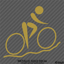 Cyclist Silhoutte Vinyl Decal