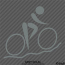 Cyclist Silhoutte Vinyl Decal