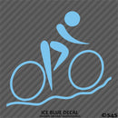 Cyclist Silhoutte Vinyl Decal