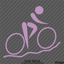 Cyclist Silhoutte Vinyl Decal