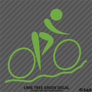 Cyclist Silhoutte Vinyl Decal
