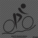 Cyclist Silhoutte Vinyl Decal