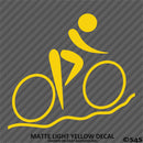 Cyclist Silhoutte Vinyl Decal