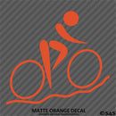 Cyclist Silhoutte Vinyl Decal