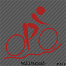 Cyclist Silhoutte Vinyl Decal
