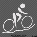 Cyclist Silhoutte Vinyl Decal