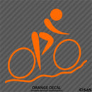 Cyclist Silhoutte Vinyl Decal