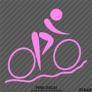 Cyclist Silhoutte Vinyl Decal