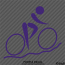 Cyclist Silhoutte Vinyl Decal