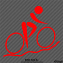 Cyclist Silhoutte Vinyl Decal