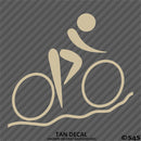 Cyclist Silhoutte Vinyl Decal