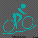 Cyclist Silhoutte Vinyl Decal