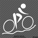 Cyclist Silhoutte Vinyl Decal