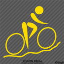 Cyclist Silhoutte Vinyl Decal