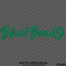 Black Beauty Automotive Vinyl Decal