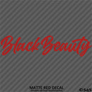 Black Beauty Automotive Vinyl Decal