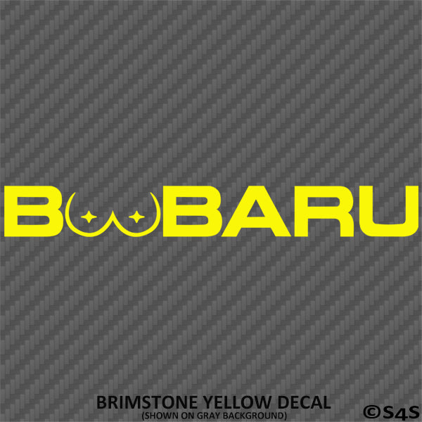 Boobaru Funny Subaru Inspired Parody Vinyl Decal