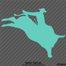 Bull Rider Silhouette Rodeo Vinyl Decal