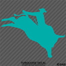 Bull Rider Silhouette Rodeo Vinyl Decal