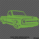 Chevy C10 Pickup Lowered Classic Truck Silhouette Vinyl Decal