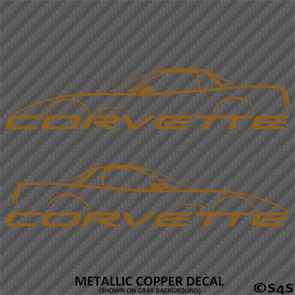 C5 Chevy Corvette Hard Top Silhouette (PAIR) Vinyl Decal