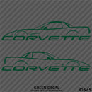 C5 Chevy Corvette Hard Top Silhouette (PAIR) Vinyl Decal