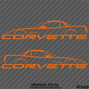 C5 Chevy Corvette Hard Top Silhouette (PAIR) Vinyl Decal