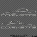 C5 Chevy Corvette Hard Top Silhouette (PAIR) Vinyl Decal