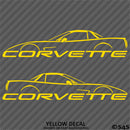 C5 Chevy Corvette Hard Top Silhouette (PAIR) Vinyl Decal