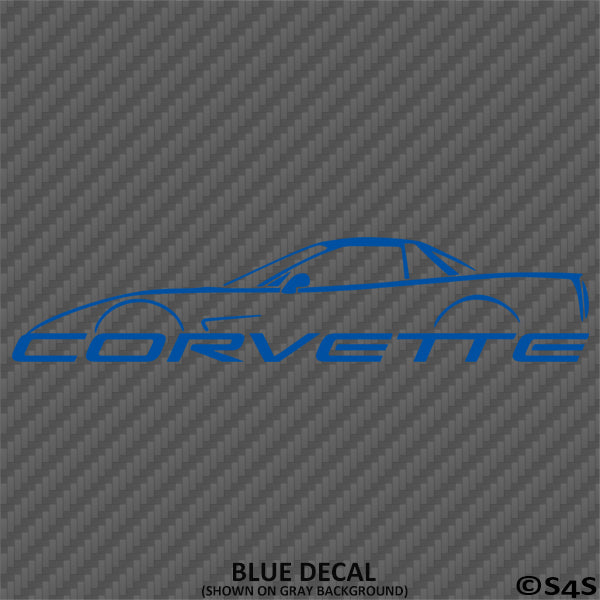 C5 Chevy Corvette Hard Top Silhouette Vinyl Decal