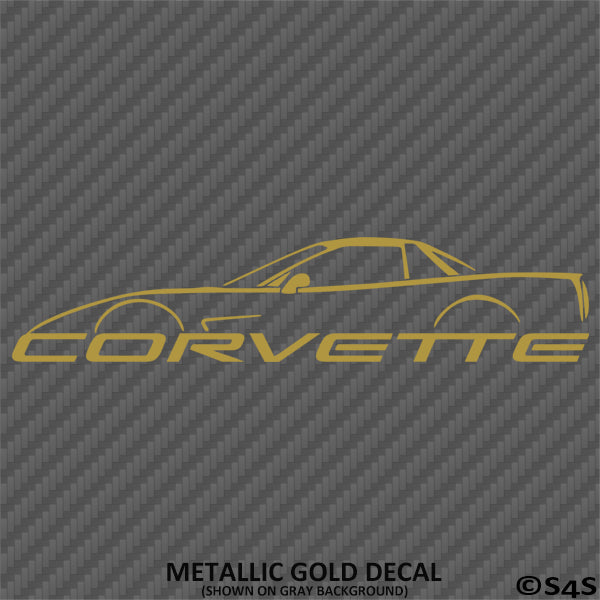 C5 Chevy Corvette Hard Top Silhouette Vinyl Decal