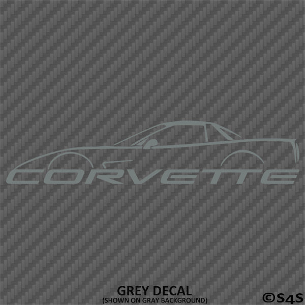 C5 Chevy Corvette Hard Top Silhouette Vinyl Decal