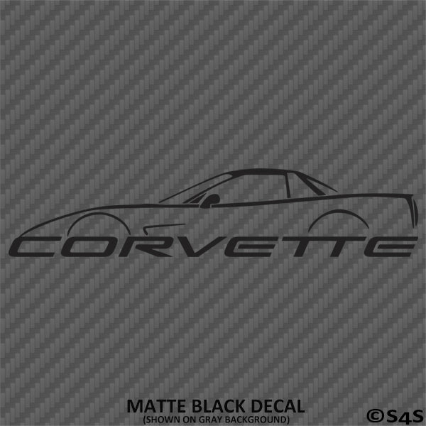 C5 Chevy Corvette Hard Top Silhouette Vinyl Decal