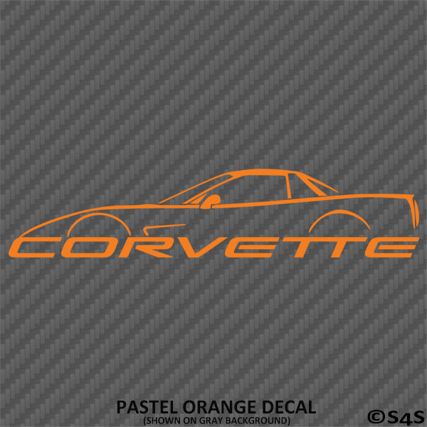 C5 Chevy Corvette Hard Top Silhouette Vinyl Decal