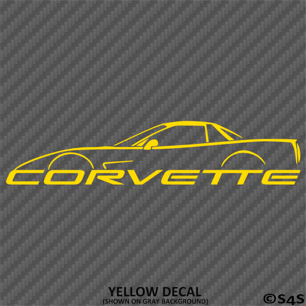 C5 Chevy Corvette Hard Top Silhouette Vinyl Decal