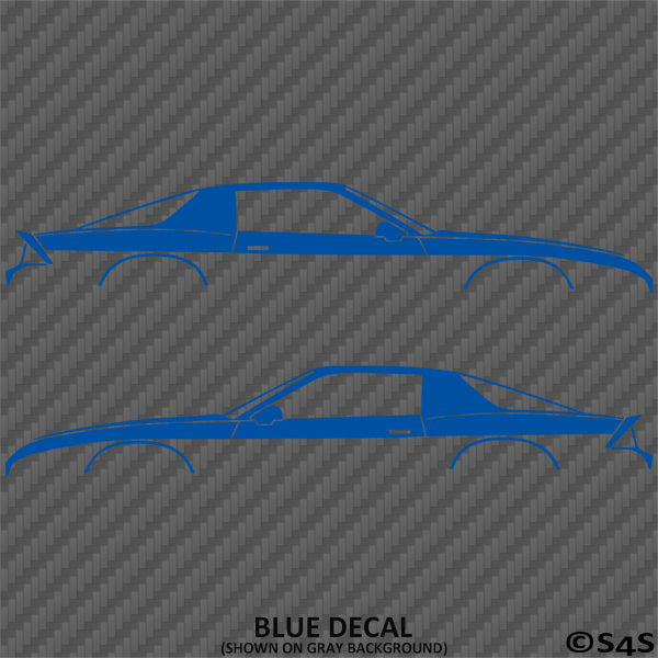 Chevy Camaro 3rd Gen Iroc-Z Z28 Silhouette Car Silhouette Vinyl Decal (PAIR)