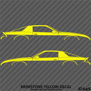 Chevy Camaro 3rd Gen Iroc-Z Z28 Silhouette Car Silhouette Vinyl Decal (PAIR)