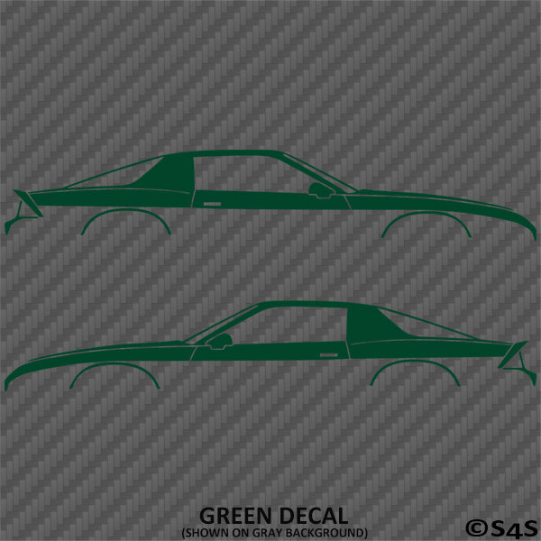 Chevy Camaro 3rd Gen Iroc-Z Z28 Silhouette Car Silhouette Vinyl Decal (PAIR)
