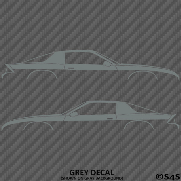 Chevy Camaro 3rd Gen Iroc-Z Z28 Silhouette Car Silhouette Vinyl Decal (PAIR)
