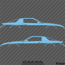 Chevy Camaro 3rd Gen Iroc-Z Z28 Silhouette Car Silhouette Vinyl Decal (PAIR)