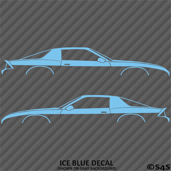 Chevy Camaro 3rd Gen Iroc-Z Z28 Silhouette Car Silhouette Vinyl Decal (PAIR)